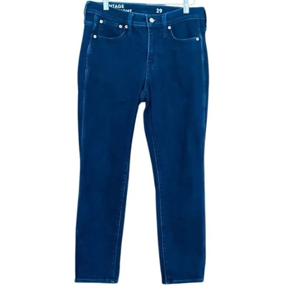 J Crew Vintage 9” Slim Straight jeans, Dark Wash, size 29.